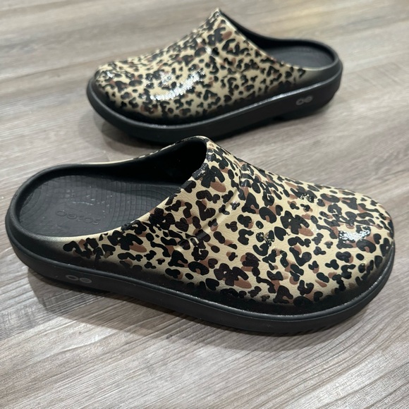 ★OOFOS★ OOCLOOG LUXE LEOPARD Clog Luxe Leopard OOcloog Luxe